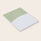 Zen Hill - Minimalist Color Block in Sage Green and Silver Gray Notebook Gallery Image 3