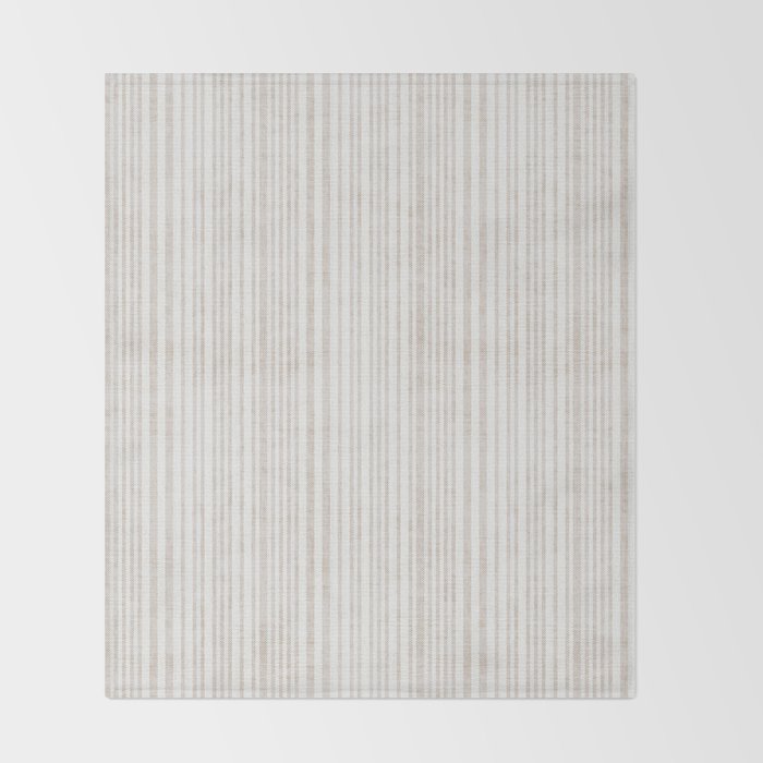 AEGEAN SOFT TICKING STRIPE Throw Blanket Gallery Image 2