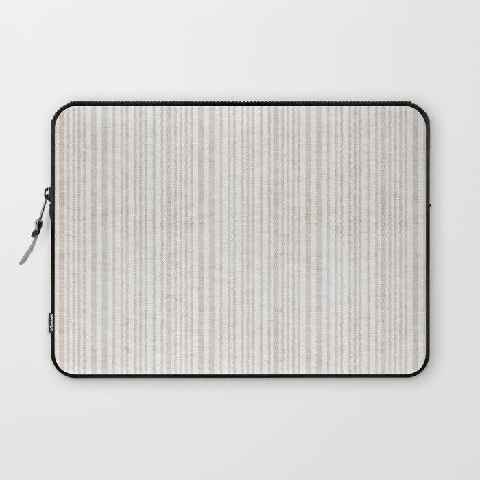 AEGEAN SOFT TICKING STRIPE Laptop Sleeve Gallery Image 1