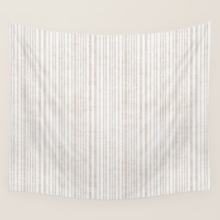 AEGEAN SOFT TICKING STRIPE Wall Tapestry Gallery Image 1