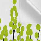 Hello Spring! Green/Black Retro Plants on White #decor #society6 #buyart Wall Tapestry Gallery Image 3