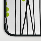 Hello Spring! Green/Black Retro Plants on White #decor #society6 #buyart Laptop Sleeve Gallery Image 3