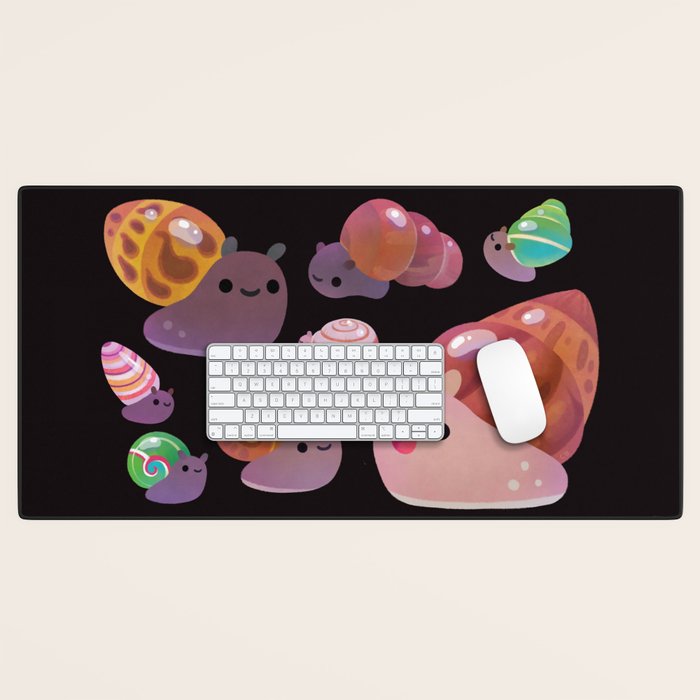 Land snail - dark Desk Mat Gallery Image 1
