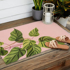 Upstart Pink and Green Houseplant Outdoor Rug Gallery Image 2