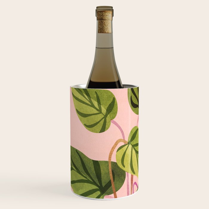 Upstart Pink and Green Houseplant Wine Chiller Gallery Image 1
