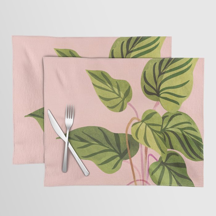 Upstart Pink and Green Houseplant Placemat Gallery Image 1