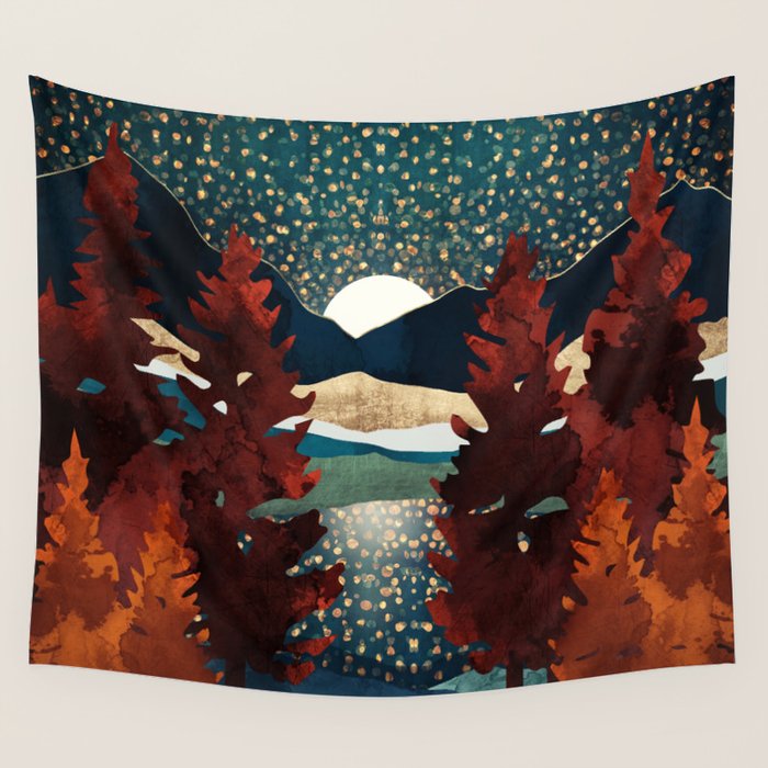 Star Sky Reflection Wall Tapestry Gallery Image 4