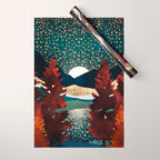 Star Sky Reflection Wrapping Paper Gallery Image 1