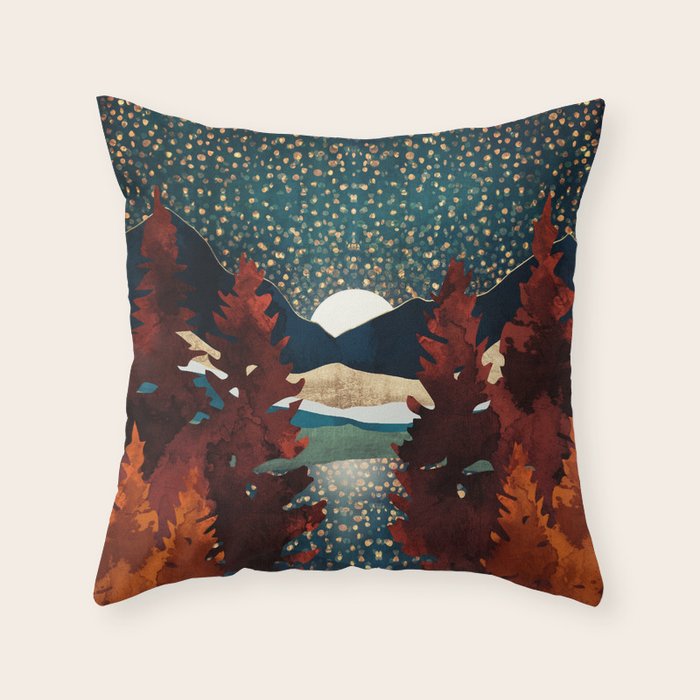 Star Sky Reflection Throw Pillow Gallery Image 1