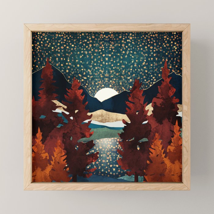 Star Sky Reflection Mini Art Print Gallery Image 1