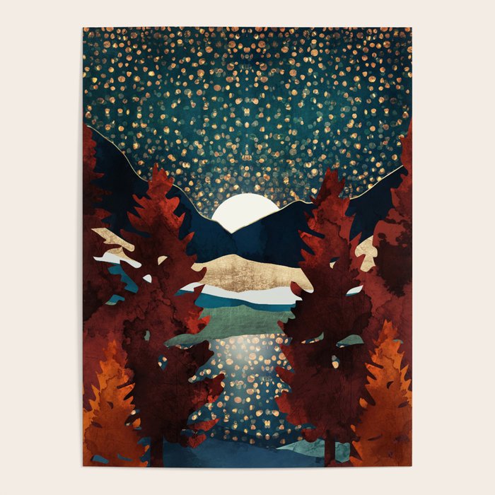 Star Sky Reflection Poster Gallery Image 4