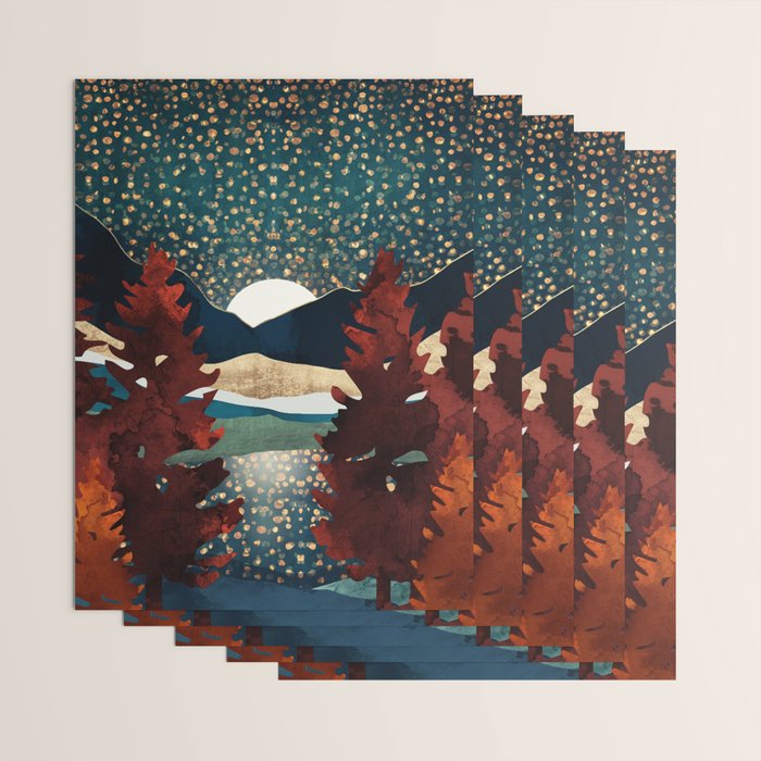 Star Sky Reflection Wrapping Paper Gallery Image 3