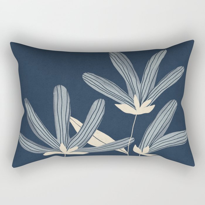 Three Flowers Rectangular Pillow Gallery Image 2