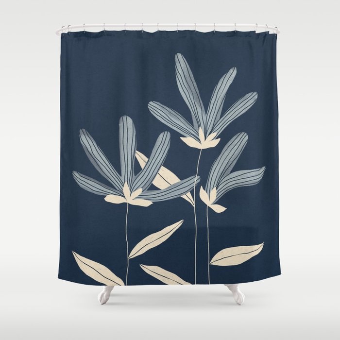 Three Flowers Shower Curtain Gallery Image 1