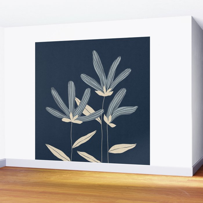 Three Flowers Wall Mural Gallery Image 2