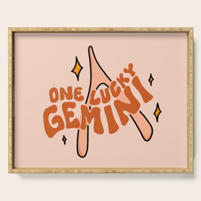 One Lucky Gemini Serving Tray Gallery Image 1