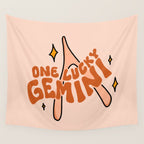 One Lucky Gemini Wall Tapestry Gallery Image 4