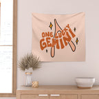 One Lucky Gemini Wall Tapestry Gallery Image 2