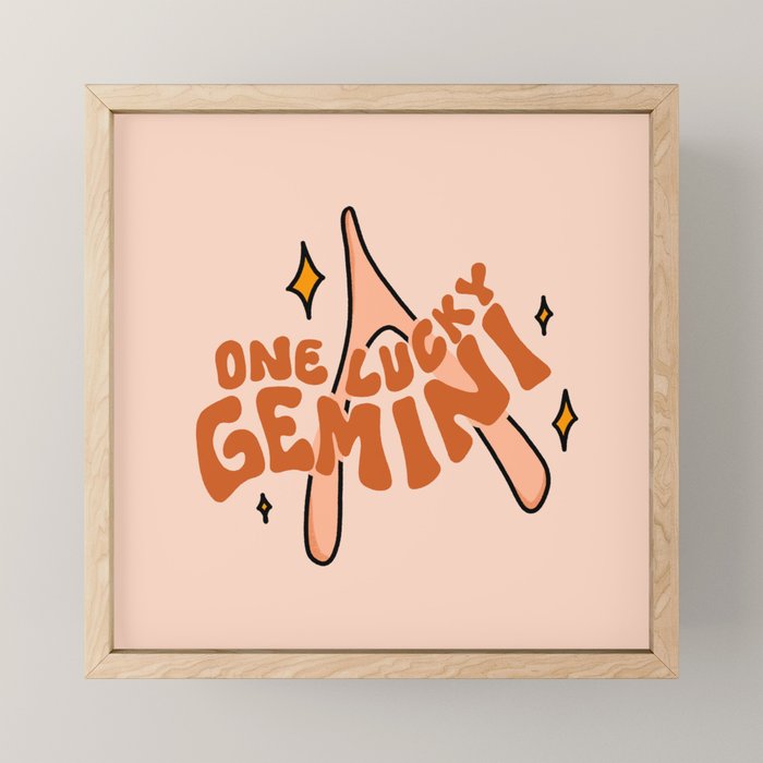 One Lucky Gemini Mini Art Print Gallery Image 1