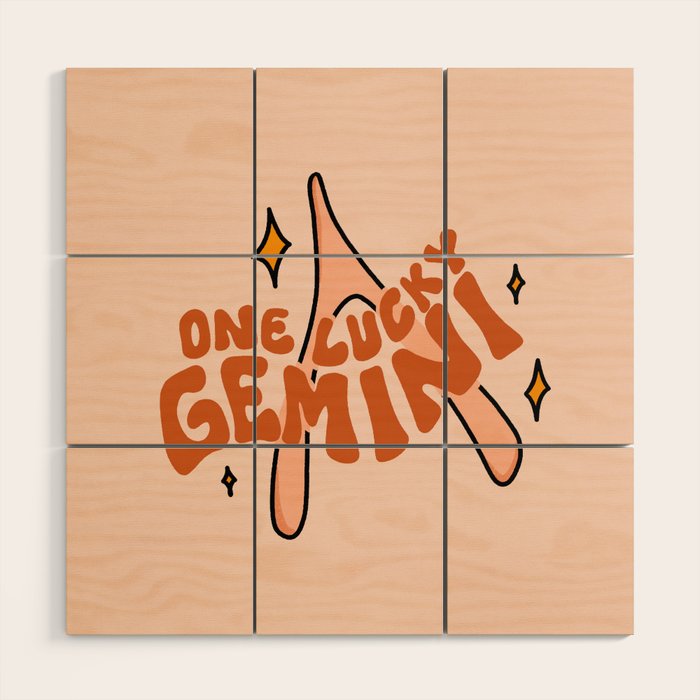 One Lucky Gemini Wood Wall Art Gallery Image 1