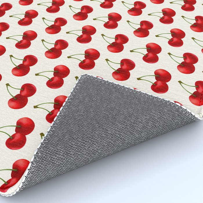 Y2K Cherries - Creme Pattern Large Rug Gallery Image 4