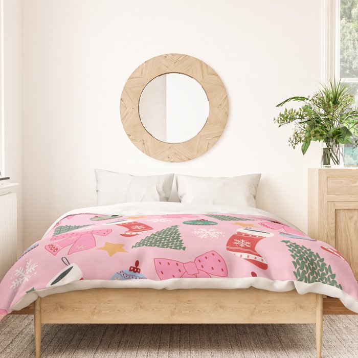 Cute Christmas Pink Duvet Cover Gallery Image 3