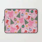 Cute Christmas Pink Laptop Sleeve Gallery Image 1