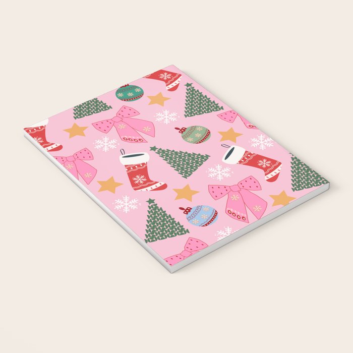 Cute Christmas Pink Notebook Gallery Image 3