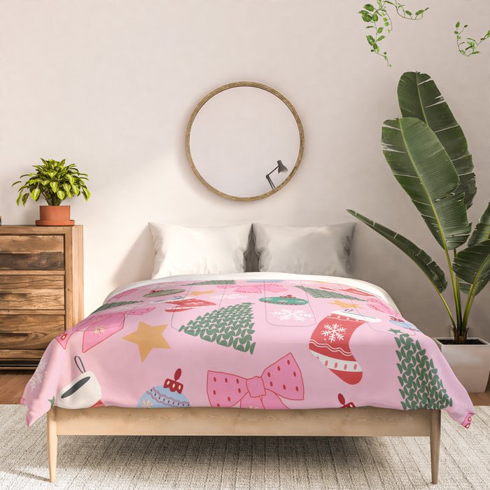 Cute Christmas Pink Comforter Gallery Image 3