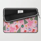 Cute Christmas Pink Laptop Sleeve Gallery Image 2