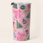 Cute Christmas Pink Travel Mug Gallery Image 3