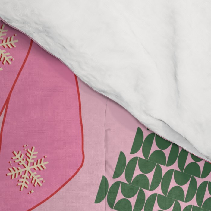 Cute Christmas Pink Comforter Gallery Image 4