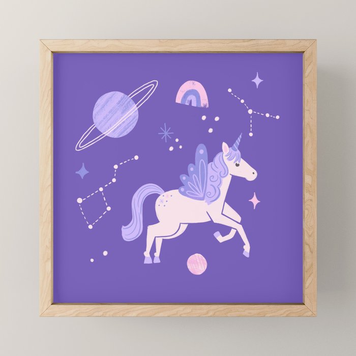 Space Unicorns Mini Art Print Gallery Image 1