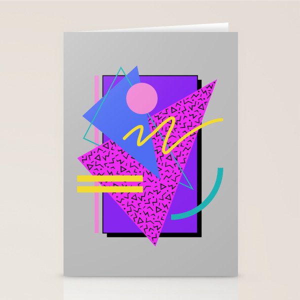 Memphis Pattern 134 - 80s and 90s Retrowave Stationery Card Gallery Image 2