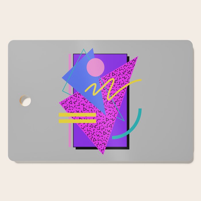 Memphis Pattern 134 - 80s and 90s Retrowave Cutting Board Gallery Image 1