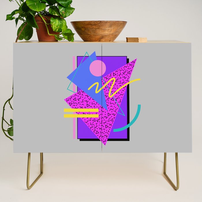 Memphis Pattern 134 - 80s and 90s Retrowave Credenza Gallery Image 1