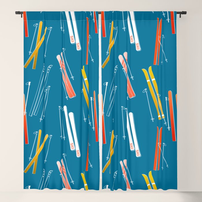 Colorful Ski Pattern Window Curtain Gallery Image 5