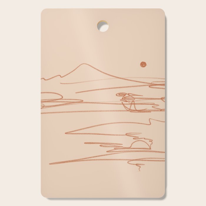 Line Mountain Sunset. Cutting Board Gallery Image 1