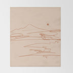 Line Mountain Sunset. Throw Blanket Gallery Image 2