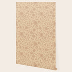 Vintage Floral Vines - Apricot Wallpaper Gallery Image 2