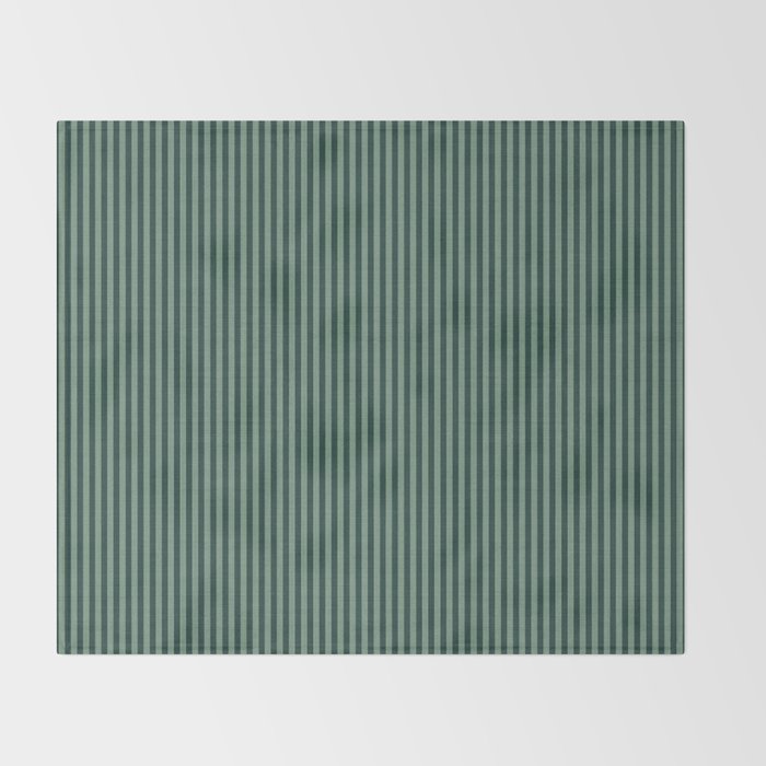 Pinstripe in Green Throw Blanket Gallery Image 2