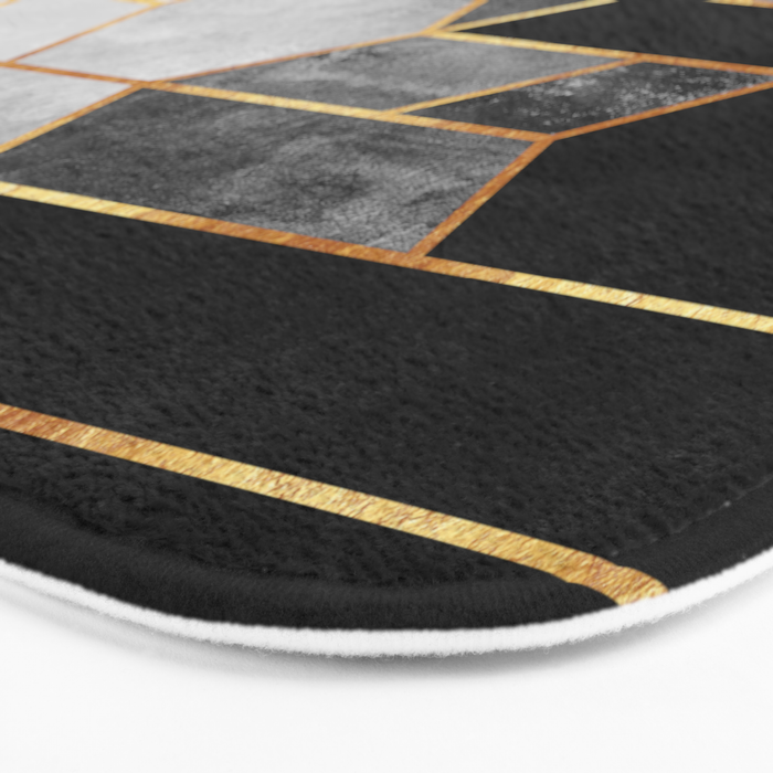 Charcoal Hexagons Bath Mat Gallery Image 3