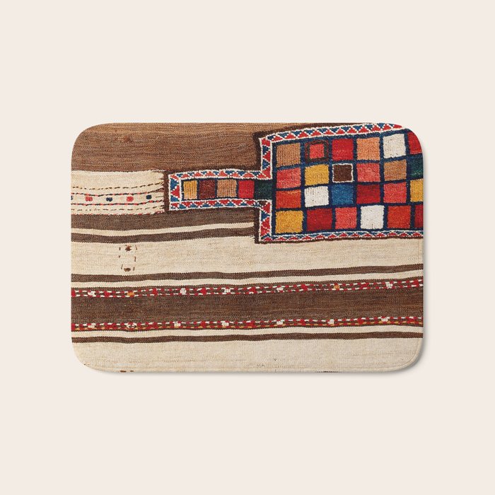 Bakhtiari Chahar Mahal  Northeast Persian Tasheh Print Bath Mat Gallery Image 1