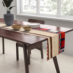 Bakhtiari Chahar Mahal  Northeast Persian Tasheh Print Table Runner Gallery Image 2