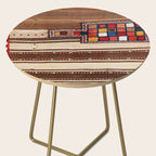 Bakhtiari Chahar Mahal  Northeast Persian Tasheh Print Side Table Gallery Image 2
