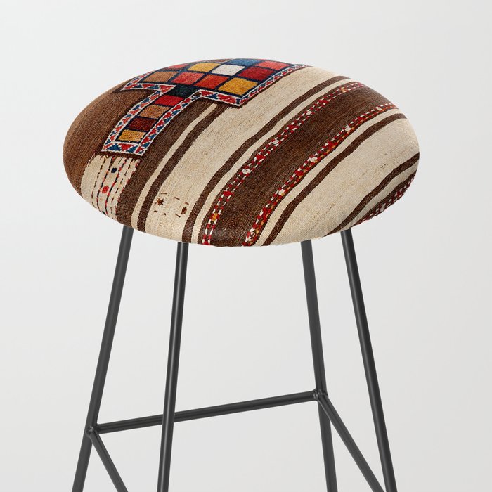 Bakhtiari Chahar Mahal  Northeast Persian Tasheh Print Stool Gallery Image 2