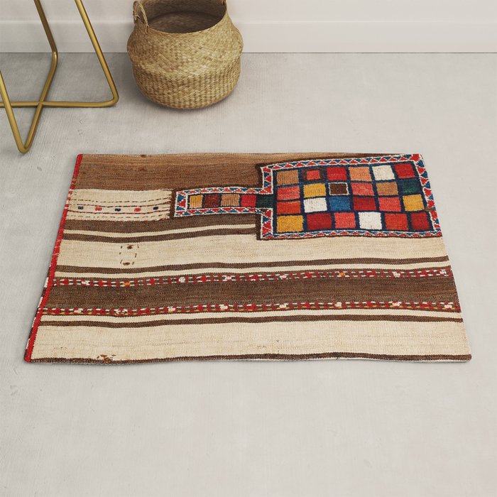 Bakhtiari Chahar Mahal  Northeast Persian Tasheh Print Rug Gallery Image 1