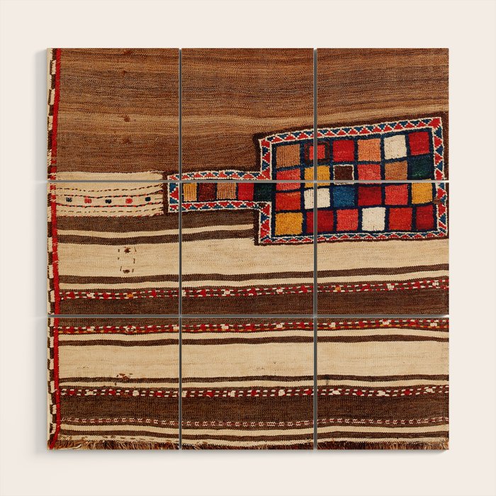 Bakhtiari Chahar Mahal  Northeast Persian Tasheh Print Wood Wall Art Gallery Image 1