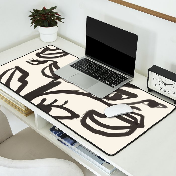 Abstract line art eyes  Desk Mat Gallery Image 2