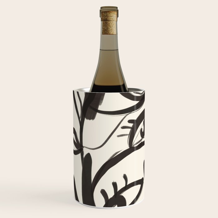 Abstract line art eyes  Wine Chiller Gallery Image 1